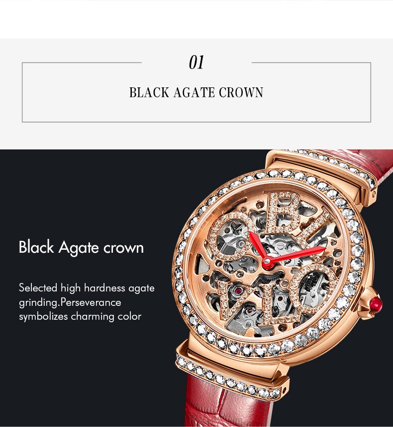 Women's Steel Skeleton Automatic Watches
