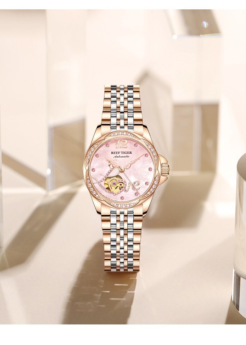 Women's Crystal Dial Automatic Watches