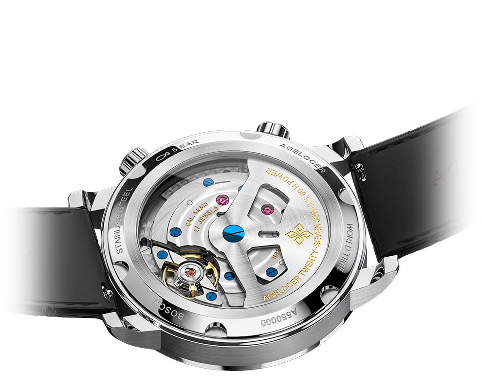 Blue World Map Luxury Aviator Men&rsquo;s Watch